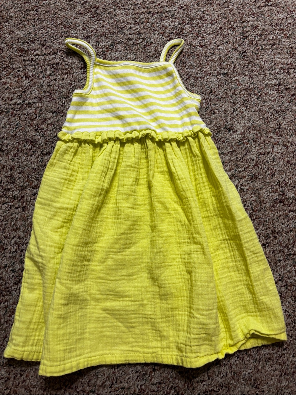 GAP lime green Striped Tank-Top Sundress